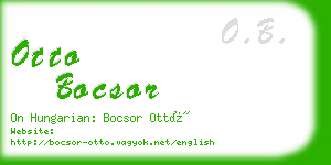 otto bocsor business card